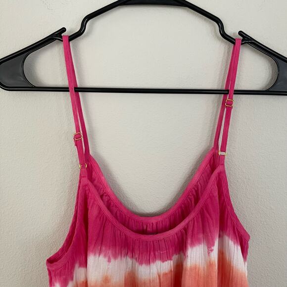 NWT Vineyard Vines Pink Orange Tie Dye Swim Cover Up Dress (L) - Picture 7 of 8